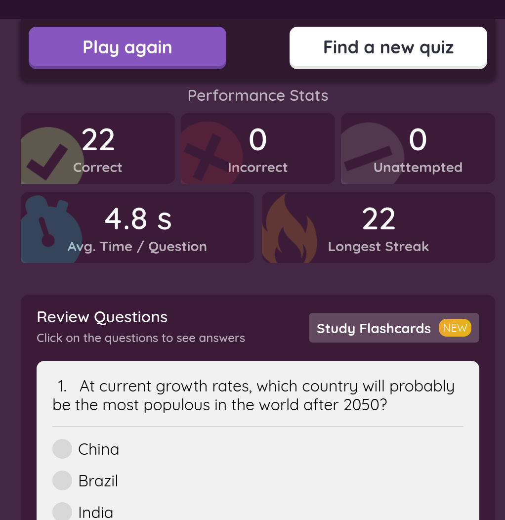 Quizizz - How to play with one student