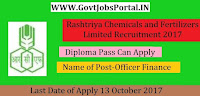 Rashtriya Chemicals and Fertilizers Limited Recruitment 2017–  Officer Finance