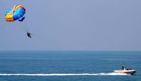 Para sailing in Goa