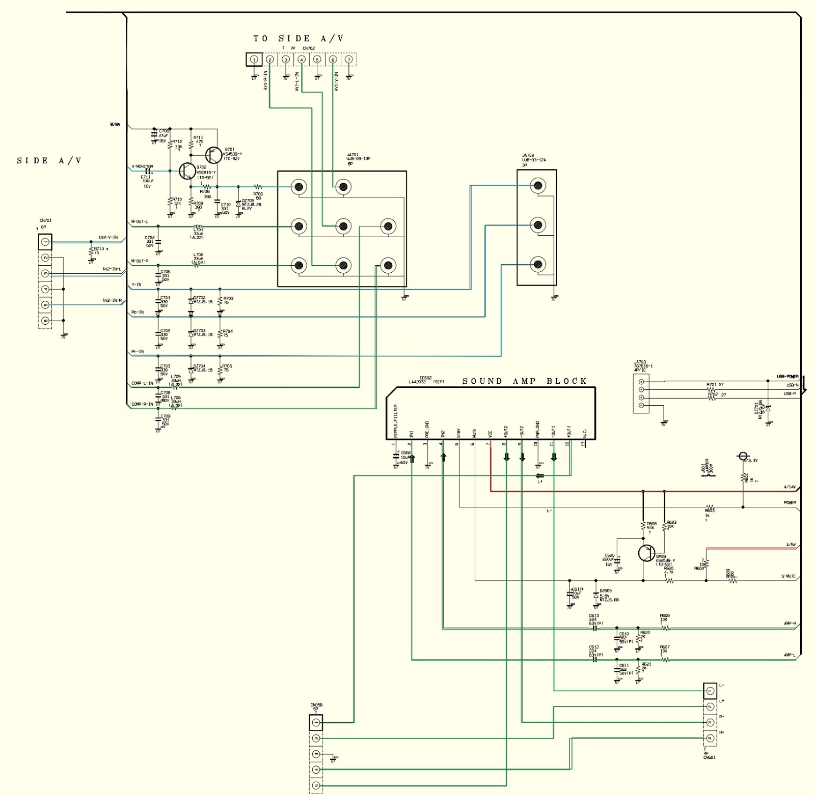 Schematic Diagrams: Samsung CL21Z43MQ – Slim TV – Circuit diagram