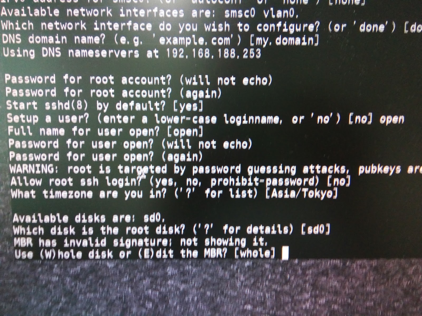 openbsd で dhcpd ＋ firewall ★ openbsd snapshots ( after 6.3 ) on