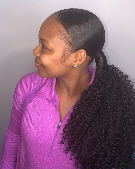 29+ Ways to Create Black Sleek Ponytail Hairstyles Ideas To Copy In 2020 Add a pop of color to your hair with a coiffure like this one 29+ Ways to Create Black Sleek Ponytail Hairstyles Ideas To Copy In 2020