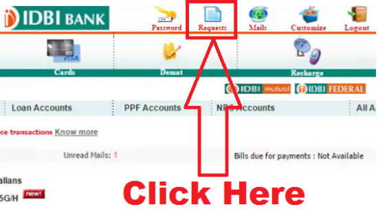 how to apply for cheque book in idbi