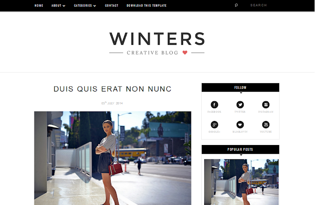 Winters Blogger Template