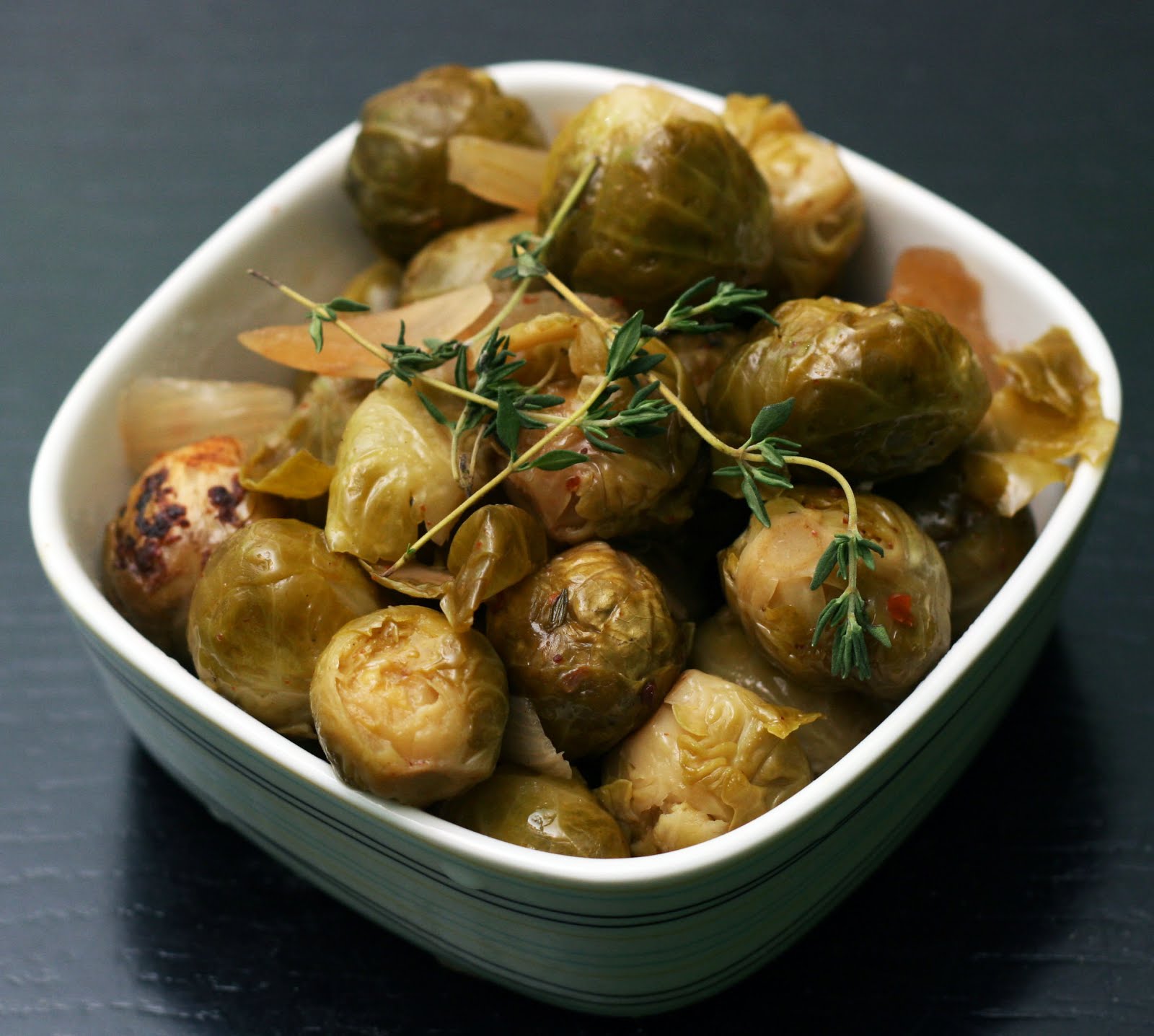 Slow Cooker Thyme Brussels Sprouts Coconut & Lime