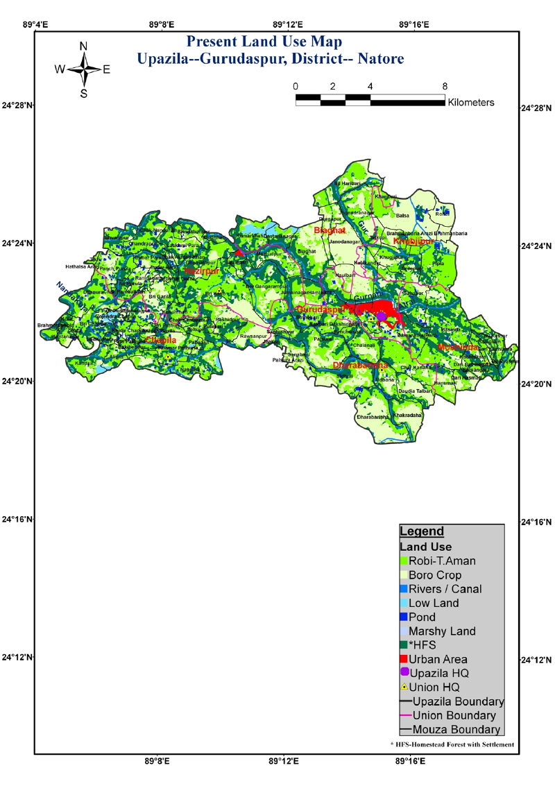 Gurudaspur Upazila Mouza Map Natore District Bangladesh