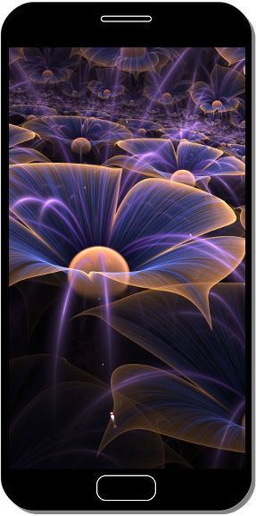 Fleurs Art Digital Fractal - Fond d'Écran en QHD pour Mobile
