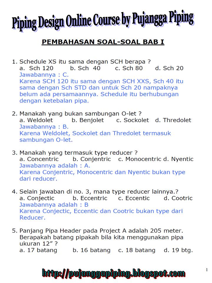PUJANGGA ENGINEERING OIL & GAS QUESTION & ANSWER PIPE & FITTING