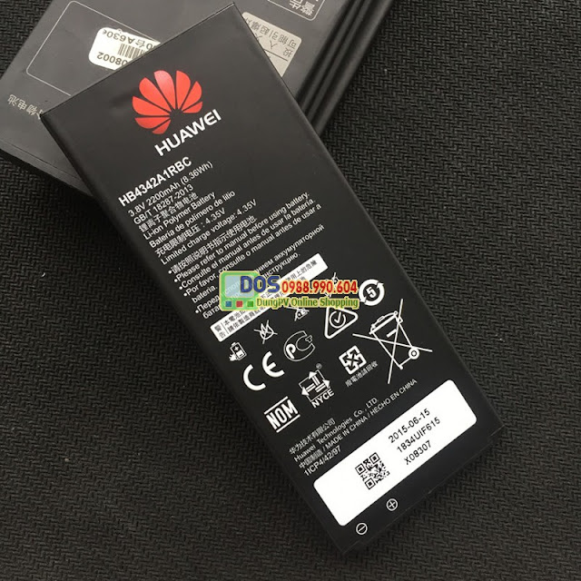Pin điện thoại Huawei y6 chính hãng, bảo hành 3 tháng