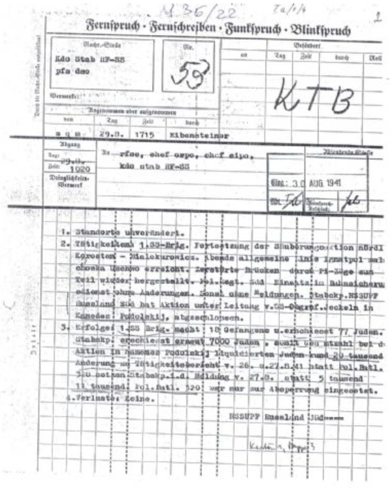 Kamenets-Podolski report, 29 August 1941 worldwartwo.filminspector.com