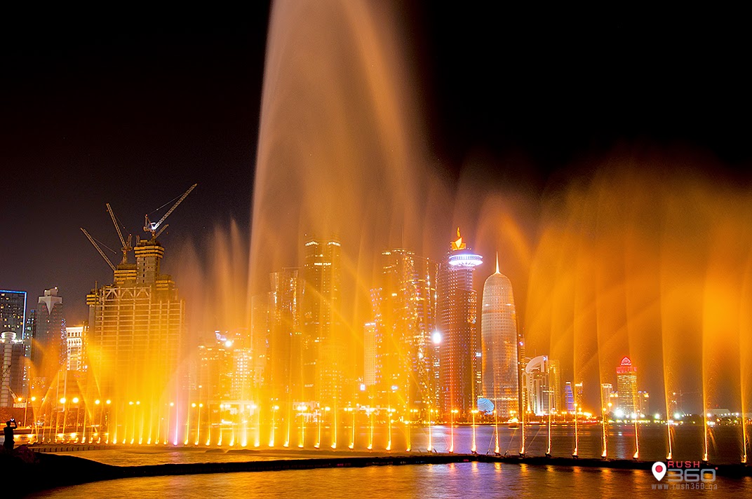 Rush360 Qatar Water Fountain Show Summer Festival in Qatar 2014