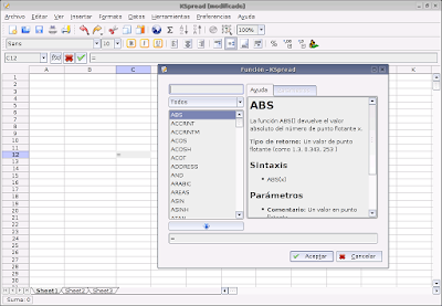 KSpread Macam-macam software pengolah angka atau spreadsheet
