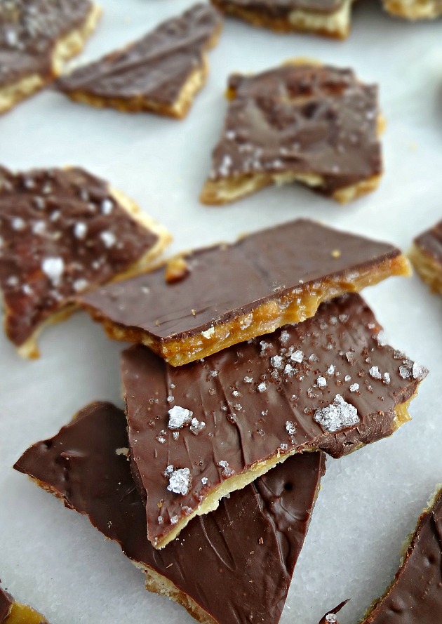 The Cooking Actress Butter Cracker Toffee {Easy, Nutfree}