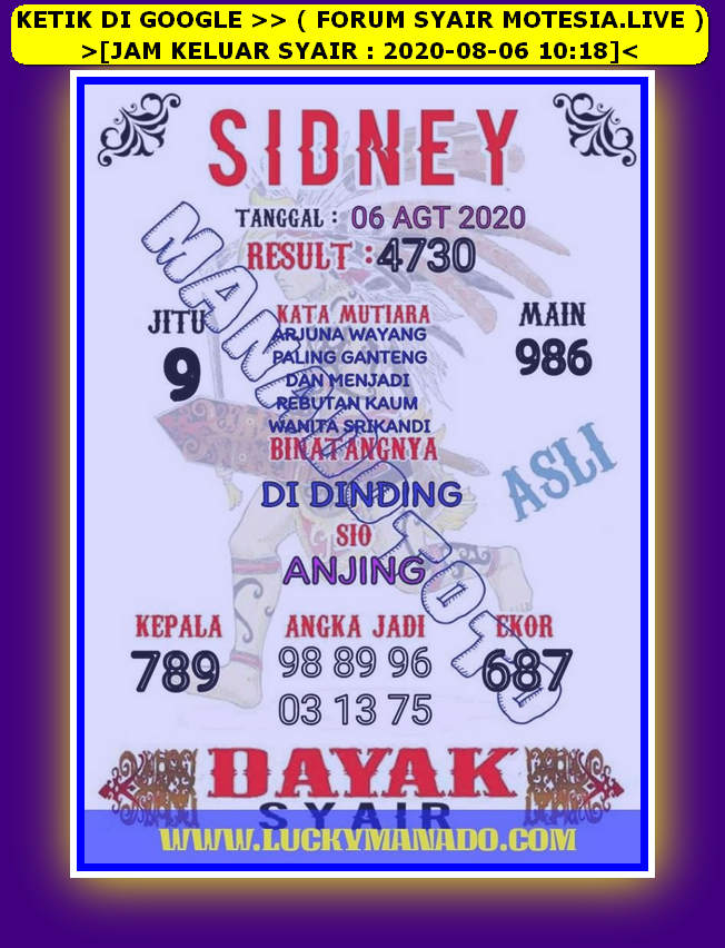 SYAIR SYDNEY ASIKTOTO