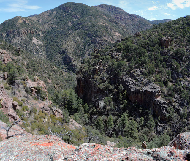 sharp valley below the rocks