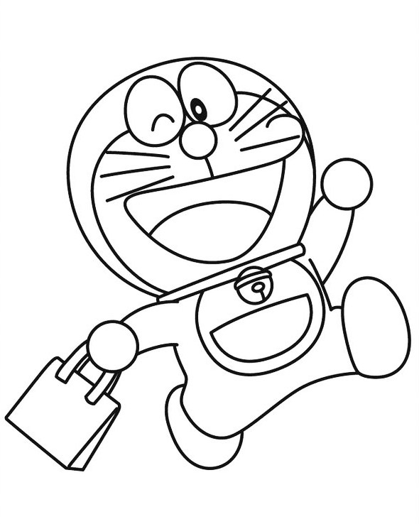 Gambar Mewarnai Doraemon Untuk Anak PAUD dan TK