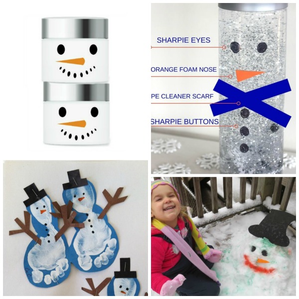 Do you want to build a snowman? Here are 65 fun ways for kids to do just that! SNOWMAN CRAFTS FOR KIDS #snowmancrafts #wintercrafts #wintercraftsforkids