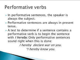 Pengertian Dan Contoh Performative Verb
