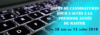 Procédure d'inscription en première Année Master
