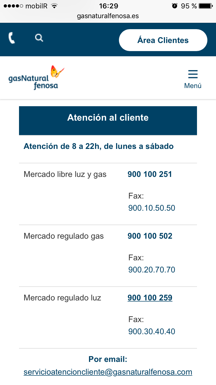 Número De Teléfono De Gas Natural Fenosa Varios Gas