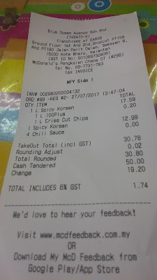 Resit harga burger korea