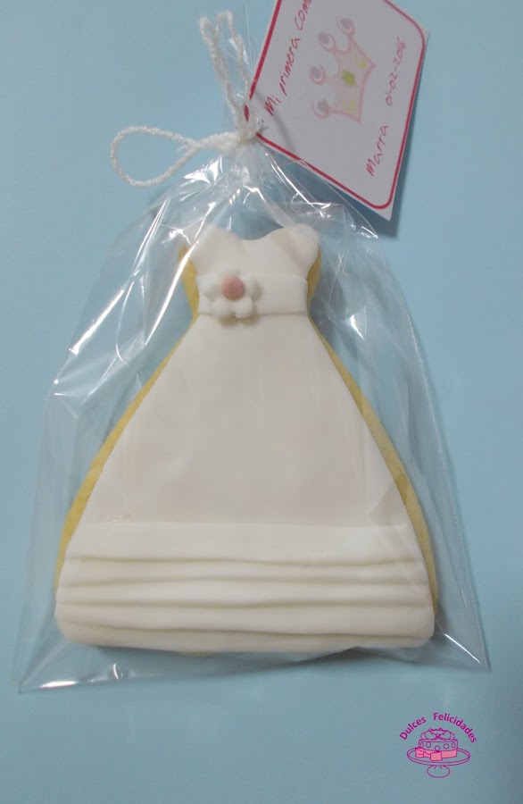 Galletas vestido de primera comunión