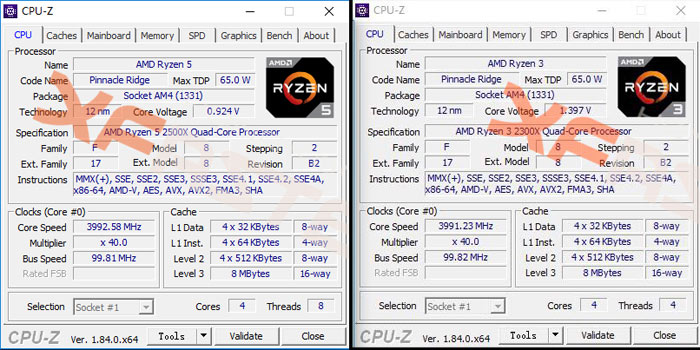 AMD RYZEN 3 2300X Dan Ryzen 5 2500X AMD RYZEN 3 2300X Dan Ryzen 5 2500X