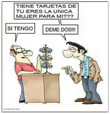 Tiene tarjetas de tú eres la única mujer para mí ? Sì, tengo. Deme dos Tiene tarjetas de tú eres la única mujer para mí ? Sì, tengo. Deme dos