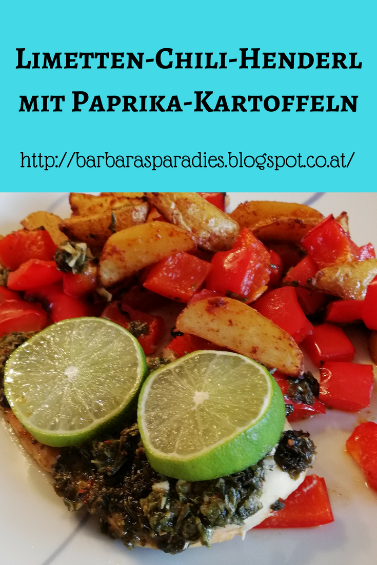 LimettenChiliHenderl mit PaprikaKartoffeln