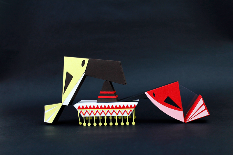 les oiseaux de camille papier découpé