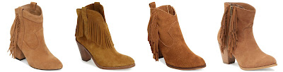 One of these pairs of fringe booties is from Saint Laurent for $1,195 and the other three are all under $100. Can you guess which on is the designer pair? Click the links below to see if you are correct! One of these pairs of fringe booties is from Saint Laurent for $1,195 and the other three are all under $100. Can you guess which on is the designer pair? Click the links below to see if you are correct!