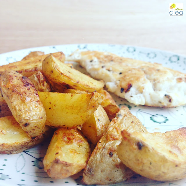Fish and chips con patatas deluxe