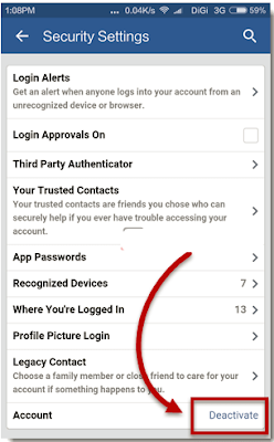 Steps On How to Deactivate Facebook Account via Mobile Fast