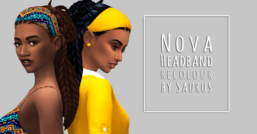 The Black Simmer Nebula Hair And Nova Headband By Saurus Sims
