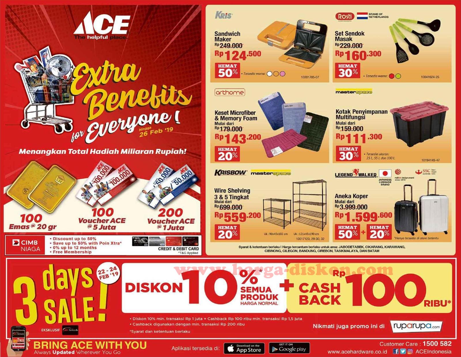 Promo ACE HARDWARE Terbaru 3 Days Sale