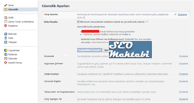 Facebook Telefon Onaylı Giriş İle Güvenliğe Alma 2017