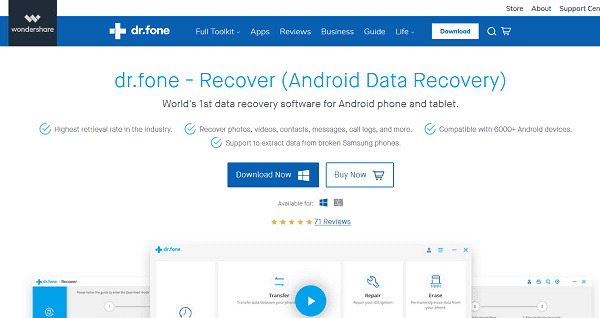 dr.fone Android Data Recovery dr.fone Android Data Recovery