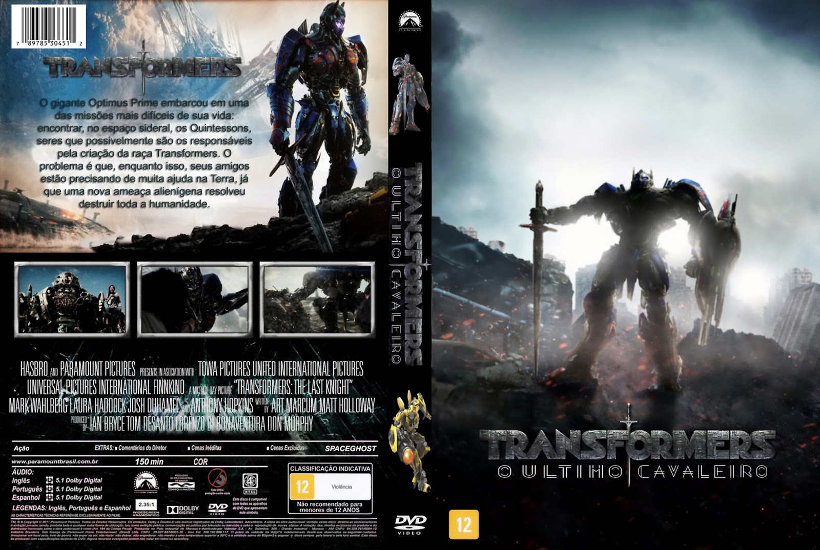 BLU-RAY) TRANSFORMERS O ÚLTIMO CAVALEIRO (FILME + DISCO BÔNUS