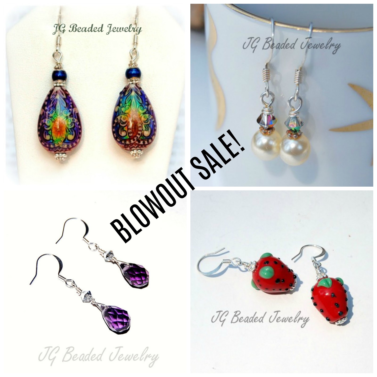 JG Beaded Jewelry Beaded Earring Sale