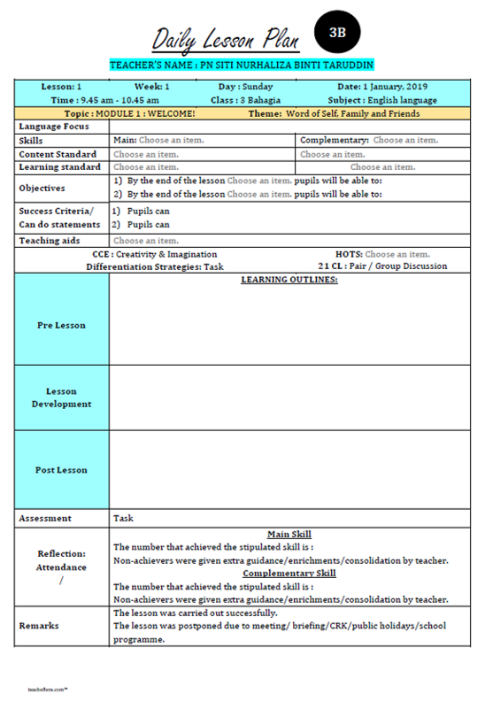 Dskp English Year 3 Cefr