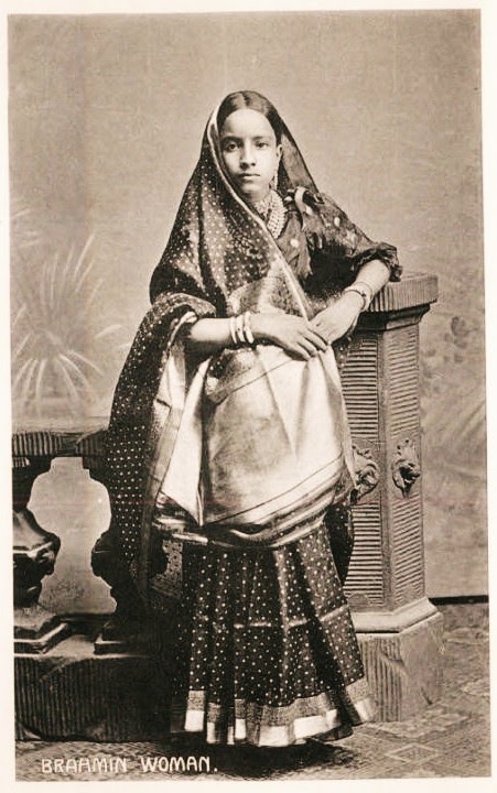 Vintage Photograph of a Brahmin Woman - Date Unknown