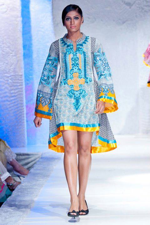 Sadia Designer Lawn Dress @ Pakistan Fashion Week 2012 in London ...