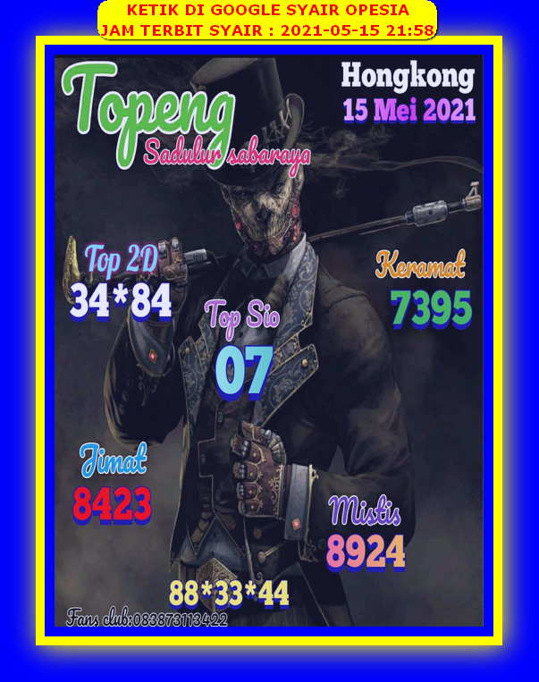 Syair Harian Hk 15 Mei 2021 Kode Syair Sgp Hk Sd Motesia