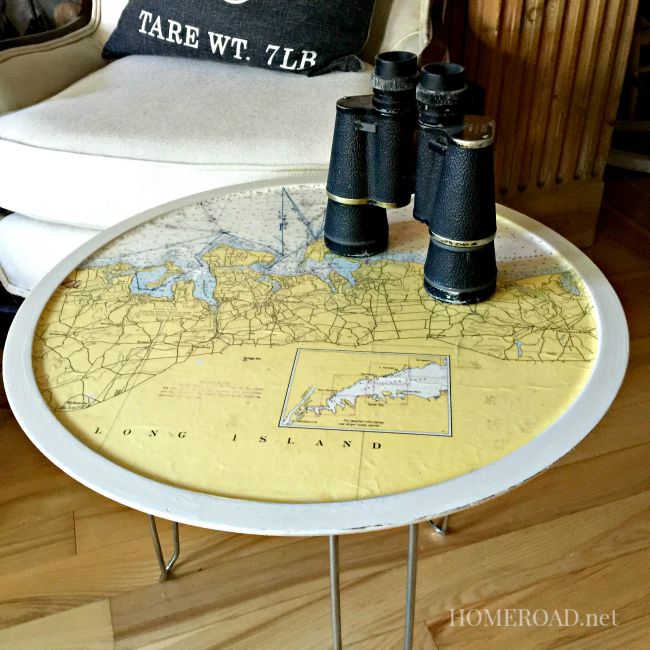 Map Table with Hairpin Legs www.homeroad.net