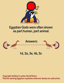 Match the Ancient Egyptian god with an animal-answers