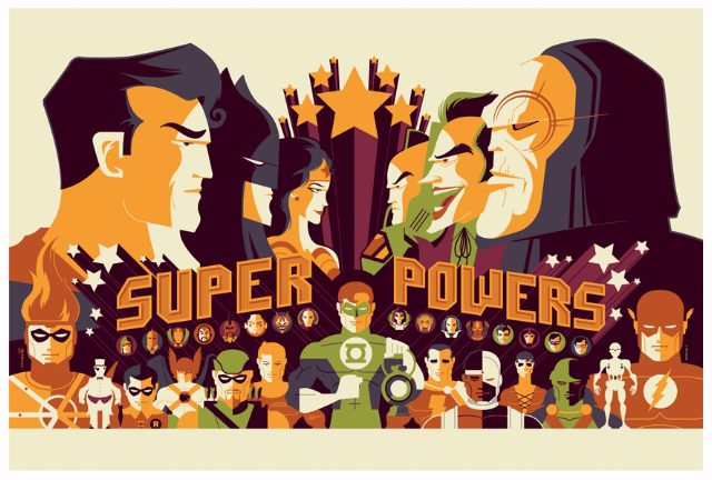 Superpowers, ilustración de personajes DC
