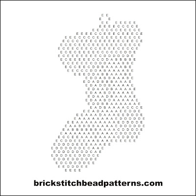 Christmas Stocking Free Brick Stitch Beaded Earring Pendant Pattern Word Chart Click for a larger image of the Christmas Stocking brick stitch bead pattern word chart.