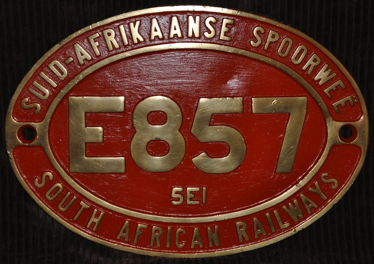 SAR CONNECTA Original South African Railways number plates as part of