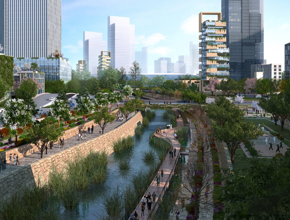 Meixi Lake Masterplan / KPF / China