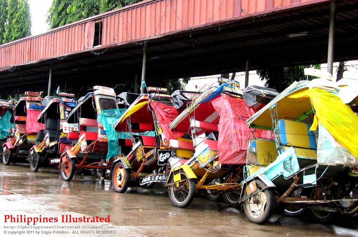 Philippines Illustrated Tricycles that always look up the heavens to keep you away from